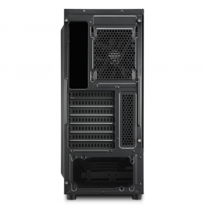 Sharkoon RGB Slider táp nélküli ablakos ház fekete (4044951029846)