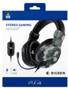 BigBen Stereo Gaming Headset V3 z&ouml;ld terepmint&aacute;s (2806204) 