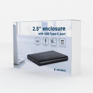 Gembird 2.5'' külső SATA merevlemez ház USB 3.1 Gen1 fekete (EE2-U3S-6)