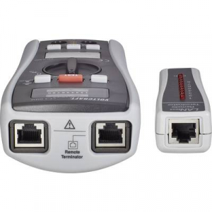 Vezetékvizsgáló koax kábel teszter, UTP, LAN hálózati kábel teszter RJ11/RJ45, BNC kábelekhez Voltcraft CT-3