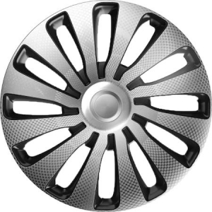 Jacky Auto 16"-os Sepang Carbon dísztárcsa szett ezüst-fekete (4db) (JACKY16132)