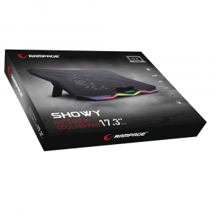 Rampage AD-RC8 SHOWY 15-17" Notebook hűtő fekete (33450)