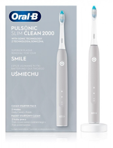 Braun Oral-B Pulsonic Slim Clean 2000 szürke elektromos fogkefe (4210201305842)