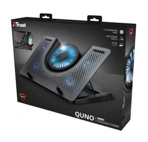 Trust GXT 1125 Quno 17.3" notebook hűtőpad fekete (23581)