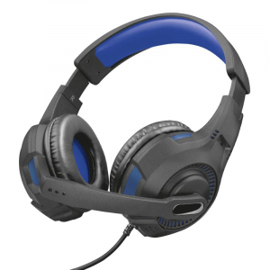 Trust GXT307B Ravu Gamer mikrofonos fejhallgató fekete-kék PC/PS4/PS5 (23250)