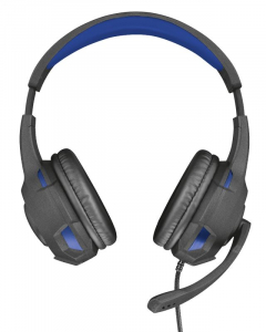 Trust GXT307B Ravu Gamer mikrofonos fejhallgató fekete-kék PC/PS4/PS5 (23250)