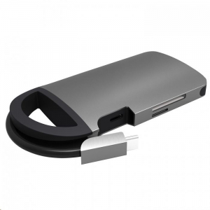 Umax U-Connect Type-C Multiport H7 univerzális notebook dokkoló szürke (UB307)
