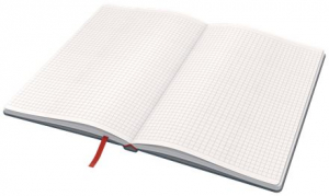 Leitz Cosy Soft Touch keményfedeles A5 jegyzetfüzet kockás, bársony szürke (44540089)