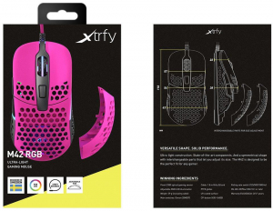 Xtrfy M42 RGB Pink optikai gaming egér rózsaszín-fekete (XG-M42-RGB-PINK / 1305)