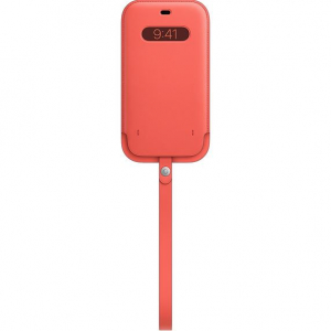 Apple MagSafe-rögzítésű bebújtatós iPhone 12 Pro Max bőrtok pink citrus színű (mhyf3zm/a)