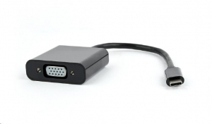 Gembird Cablexpert USB-C -> VGA female adapter, fekete (AB-CM-VGAF-01)