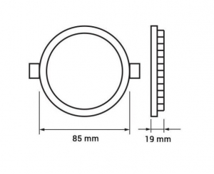 Optonica LED Panel 3W beépíthető 195 Lm (DL2432)