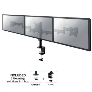 Newstar tripla asztali monitortartó 10-27" fekete (NM-D135D3BLACK)