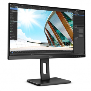 24" AOC Q24P2Q LCD monitor fekete