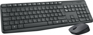 Logitech Cordless Desktop MK235 vezeték nélküli német billentyűzet + optikai egér (920-007905)