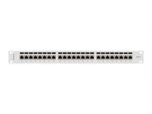 Lanberg Patch panel CAT7 FTP 24 PORT 1U 19" árnyékolt szürke (PPS7-1024-S)