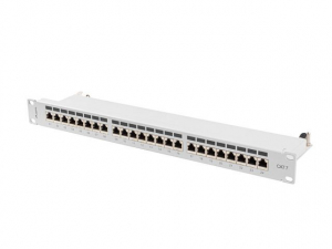 Lanberg Patch panel CAT7 FTP 24 PORT 1U 19" árnyékolt szürke (PPS7-1024-S)