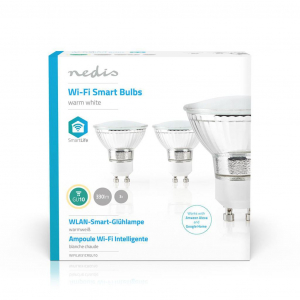 Nedis SmartLife WiFi Intelligens LED fényforrás spot GU10 5W meleg fehér (3db) (WIFILW31CRGU10)