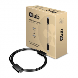 CLUB3D USB 3.1 Type C kábel 0.8m fekete (CAC-1522)