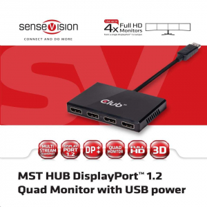 CLUB3D Displayport 1.2 - 4x Displayport HUB (CSV-6400)
