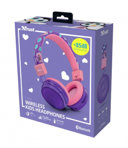 Trust Comi Bluetooth fejhallgató gyerekeknek lila (23608)