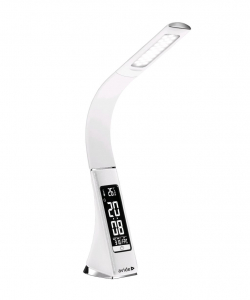 Avide LED asztali lámpa üzleti bőrhatású naptár fehér (ABLDL-BLC-6W-WH)