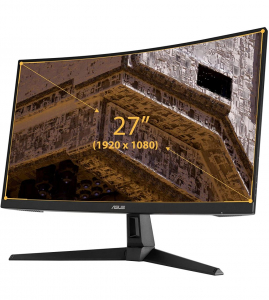 27" ASUS TUF Gaming VG27VH1B ívelt LCD monitor fekete