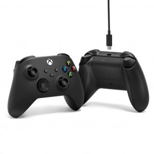 Microsoft Xbox Series X/S vezeték nélküli kontroller fekete + USB-C kábel (1V8-00002/1V8-00015)