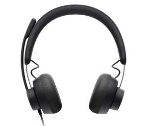 Logitech MSFT Teams Zone Wired mikrofonos fejhallgató fekete (981-000870)