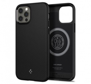 Spigen Mag Armor Apple iPhone 12/12 Pro MagSafe tok matt fekete (ACS01865)