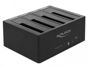 Delock 4x 2.5"-3.5" merevlemez dokkoló fekete (64063)