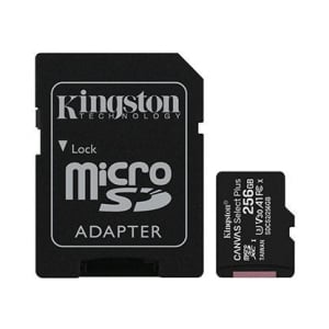256GB microSDXC Kingston Canvas Select Plus CL10 memóriakártya + adapter (SDCS2/256GB)
