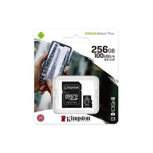 256GB microSDXC Kingston Canvas Select Plus CL10 memóriakártya + adapter (SDCS2/256GB)