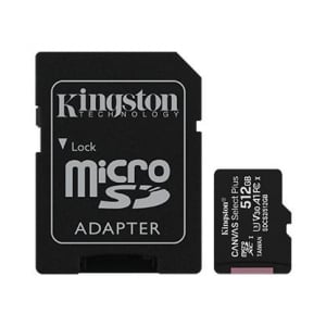 512GB microSDXC Kingston Canvas Select Plus CL10 memóriakártya + adapter (SDCS2/512GB)