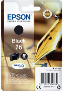 Epson 16 DURABrite Ultra tintapatron fekete (C13T16214012)