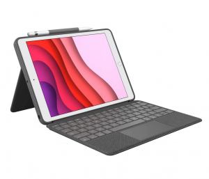 Logitech Combo Touch iPad 7. és 8. gen tok + angol UK billentyűzet szürke (920-009629)