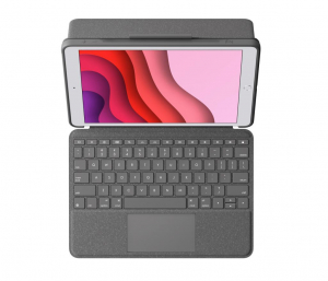 Logitech Combo Touch iPad 7. és 8. gen tok + angol UK billentyűzet szürke (920-009629)