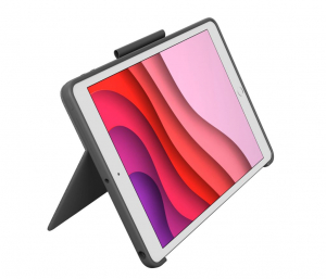 Logitech Combo Touch iPad 7. és 8. gen tok + angol UK billentyűzet szürke (920-009629)