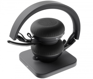 Logitech MSFT Teams Zone Wireless Bluetooth mikrofonos fejhallgató fekete (981-000854)